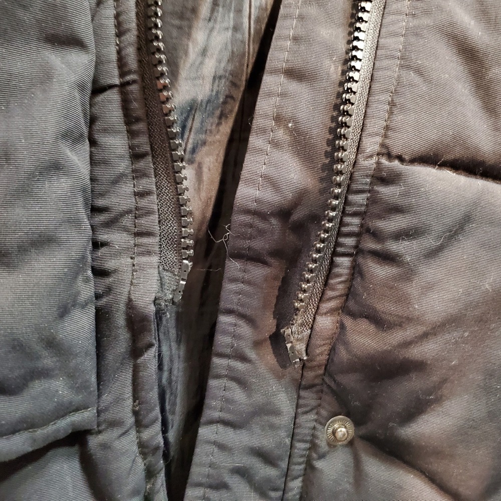 Canada Weather Gear Women Puffer Parka Black Faux Fur Hood Long Coat Size Medium - Picture 13 of 13